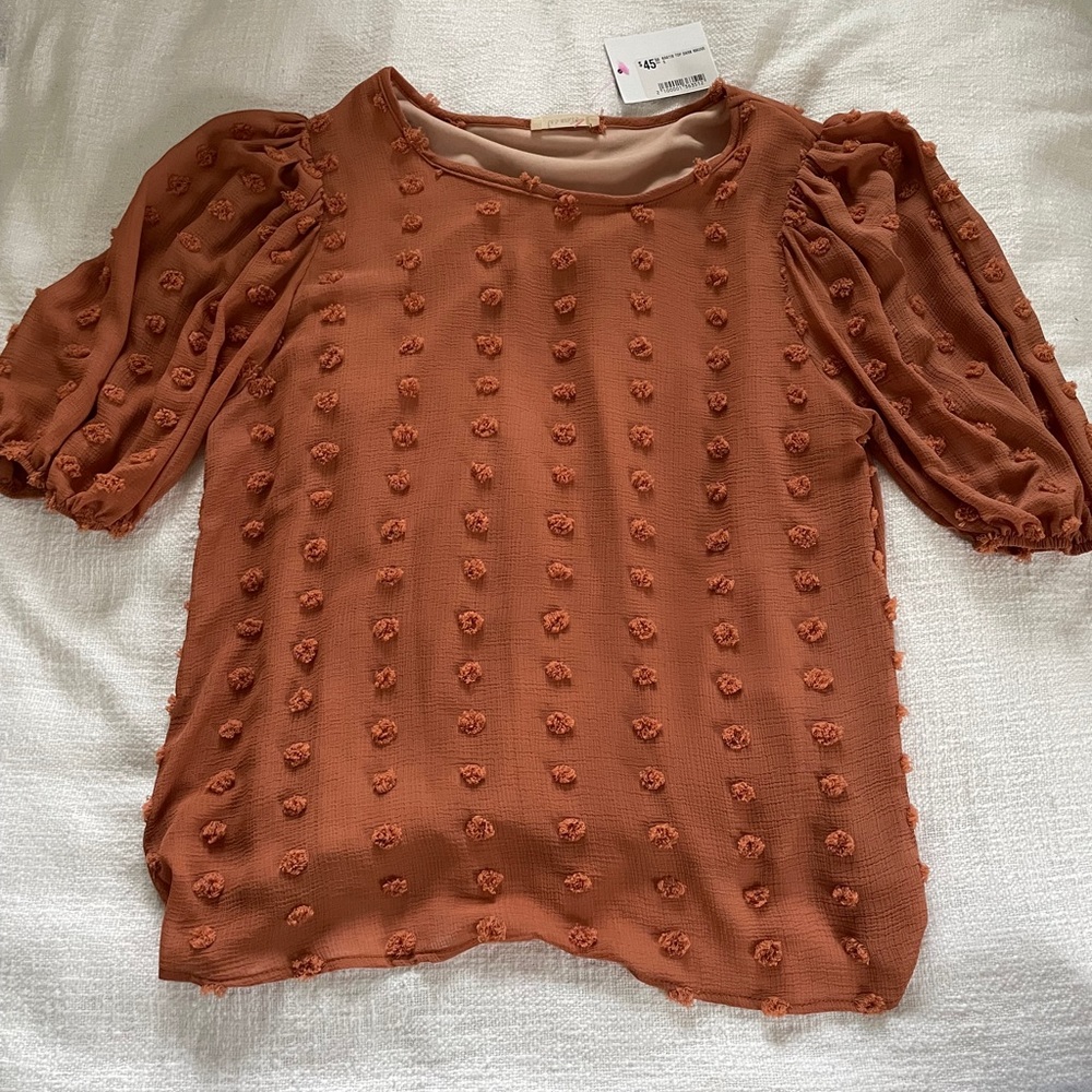 Chiffon polka dotted blouse